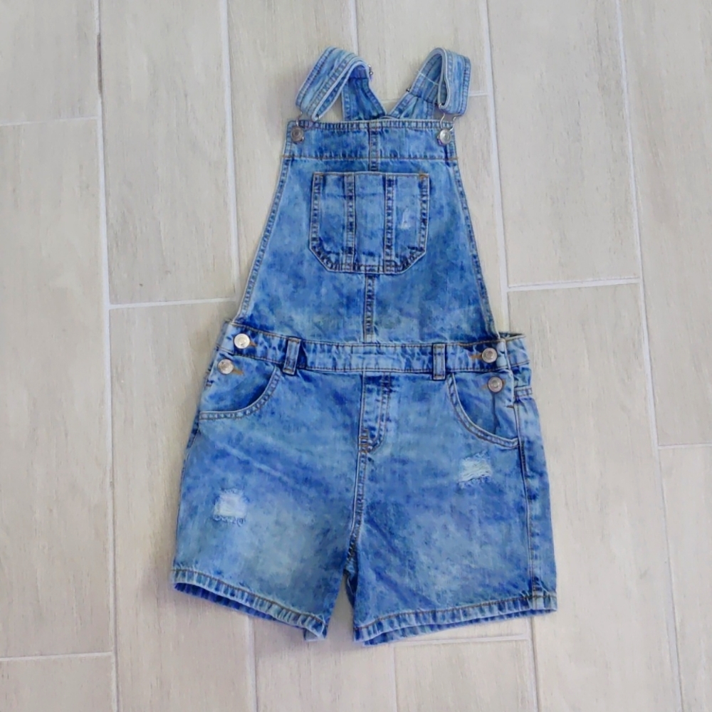 Denim overalls, size 10 to 16 years Girl, NWOT, adjustable straps, women's small